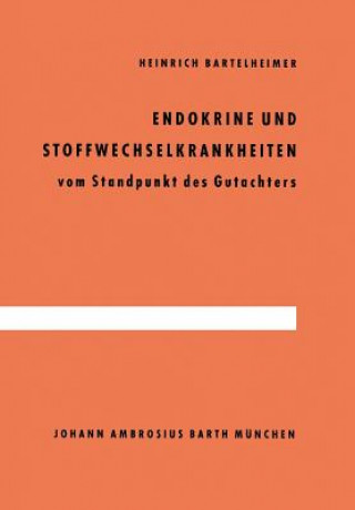 Carte Endokrine Und Stoffwechselkrankheiten H. Bartelheimer