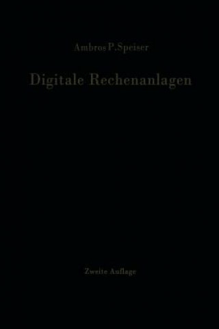 Livro Digitale Rechenanlagen Ambros P. Speiser
