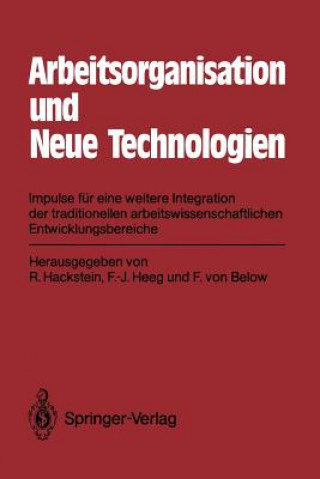 Kniha Arbeitsorganisation Und Neue Technologien Fritz