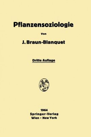 Книга Pflanzensoziologie Josias Braun-Blanquet