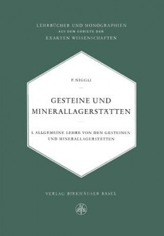 Carte Gesteine Und Minerallagerstatten P. Niggli