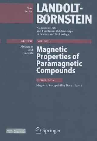 Książka Magnetic Susceptibility Data - Part 1. Pushpa Pardasani