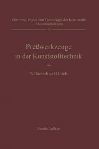 Kniha Pre werkzeuge in Der Kunststofftechnik Walter Bucksch