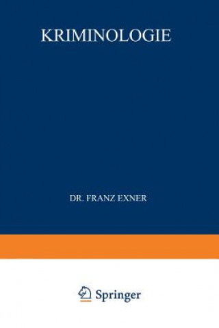 Könyv Kriminologie Franz Exner