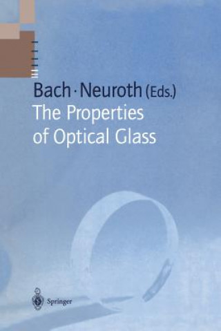 Kniha Properties of Optical Glass Hans Bach