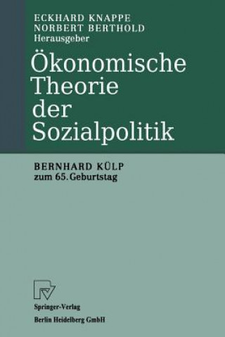 Buch OEkonomische Theorie Der Sozialpolitik Eckhard Knappe