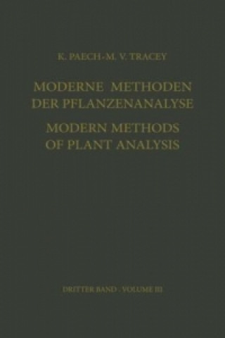 Book Moderne Methoden Der Pflanzenanalyse / Modern Methods of Plant Analysis 