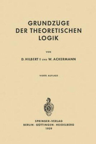 Könyv Grundzüge der Theoretischen Logik, 1 David Hilbert