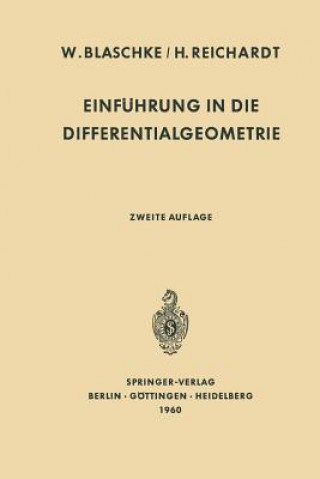 Kniha Einführung in die Differentialgeometrie, 1 Wilhelm Blaschke