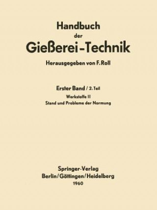 Carte Handbuch Der Gie erei-Technik Franz Roll
