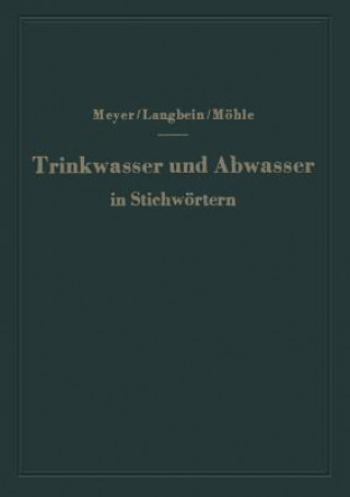 Carte Trinkwasser Und Abwasser in Stichw rtern A. F. Meyer