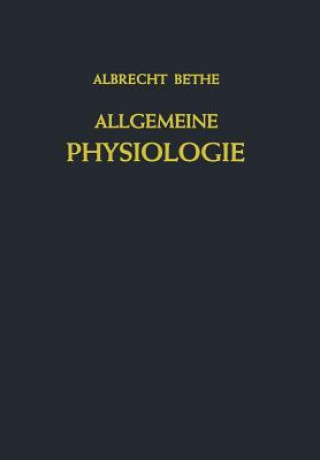 Kniha Allgemeine Physiologie Albrecht Bethe