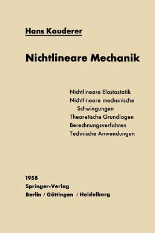 Knjiga Nichtlineare Mechanik H. Kauderer