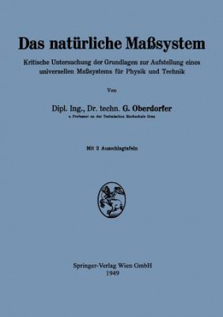 Książka Das Naturliche Masssystem Günther Oberdorfer