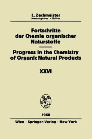 Livre Fortschritte Der Chemie Organischer Naturstoffe/Progress in the Chemistry of Organic Natural Products 