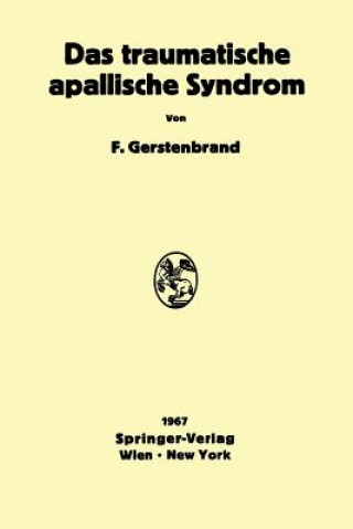 Kniha Traumatische Apallische Syndrom Franz Gerstenbrand