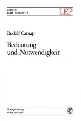 Könyv Bedeutung Und Notwendigkeit Rudolf Carnap