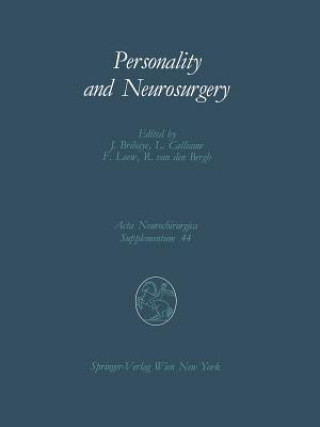 Kniha Personality and Neurosurgery J. Brihaye