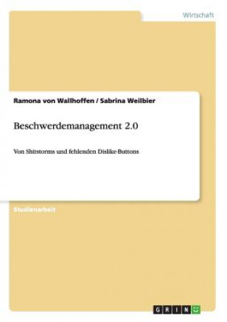 Knjiga Beschwerdemanagement 2.0 Ramona von Wallhoffen