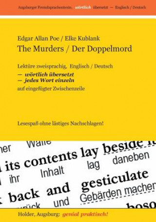 Könyv Murders / Der Doppelmord -- Lekture Zweisprachig, Englisch / Deutsch, Edgar Allan Poe