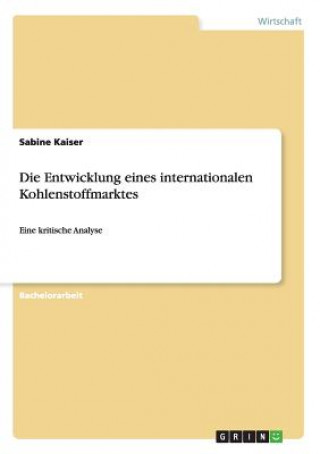 Carte Entwicklung eines internationalen Kohlenstoffmarktes Sabine Kaiser