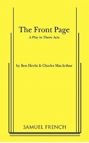 Kniha Front Page Ben Hecht