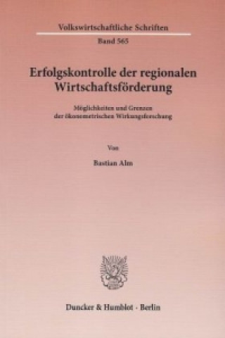 Kniha Erfolgskontrolle der regionalen Wirtschaftsförderung Bastian Alm