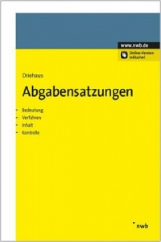 Kniha Abgabensatzungen Hans-Joachim Driehaus