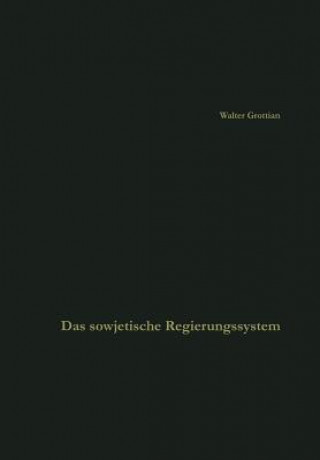 Buch Das Sowjetische Regierungssystem Walter Grottian