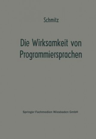 Book Die Wirksamkeit Von Programmiersprachen Paul Schmitz