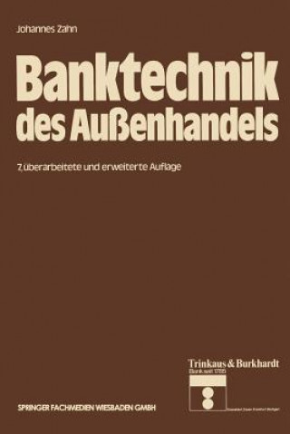 Carte Banktechnik Des Aussenhandels Johannes C. D. Zahn