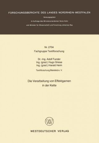 Könyv Die Verarbeitung Von Effektgarnen in Der Kette Adolf Funder