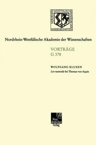 Książka Lex Naturalis Bei Thomas Von Aquin Wolfgang Kluxen