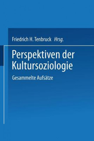 Buch Perspektiven Der Kultursoziologie Kora Tenbruck