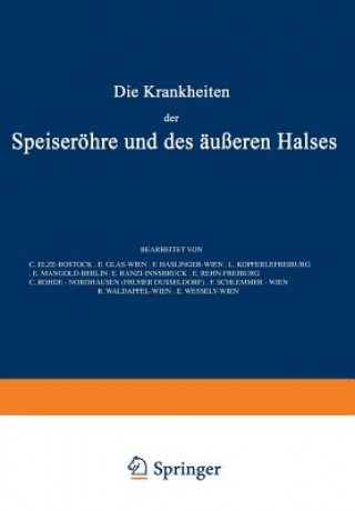 Könyv Krankheiten Der Speiseroehre Und Des AEusseren Halses 
