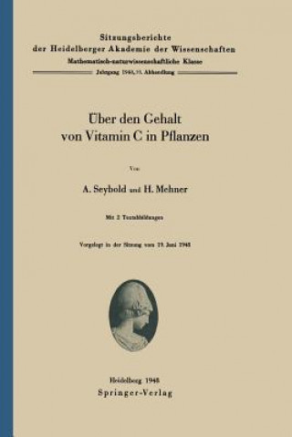 Kniha ber Den Gehalt Von Vitamin C in Pflanzen A. Seybold