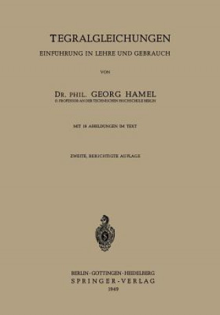 Kniha Integralgleichungen Georg Hamel