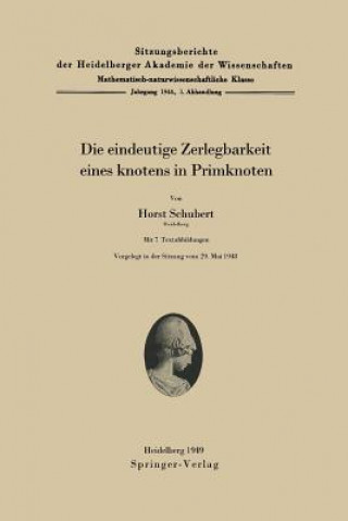 Carte Die Eindeutige Zerlegbarkeit Eines Knotens in Primknoten Horst Schubert
