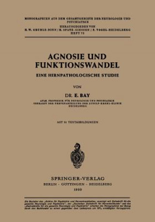 Kniha Agnosie Und Funktionswandel E. Bay