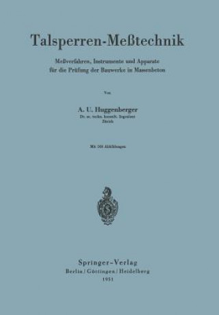 Book Talsperren-Messtechnik Arnold U. Huggenberger