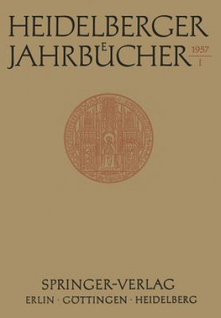 Livre Heidelberger Jahrb cher 