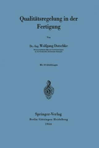 Buch Qualitatsregelung in Der Fertigung Wolfgang Dutschke