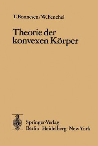 Carte Theorie Der Konvexen Koerper T. Bonnesen