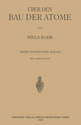 Könyv ber Den Bau Der Atome Niels Bohr