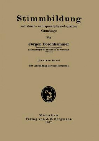 Libro Stimmbildung Auf Stimm- Und Sprachphysiologischer Grundlage Jörgen Forchhammer