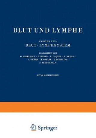 Kniha Blut Und Lymphe NA Griesbach