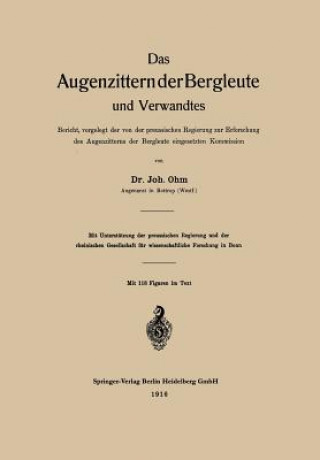 Kniha Augenzittern Der Bergleute Und Verwandtes Johannes Ohm