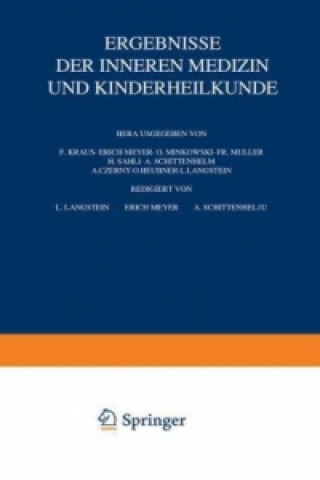 Libro Ergebnisse der inneren Medizin und Kinderheilkunde L. Langstein