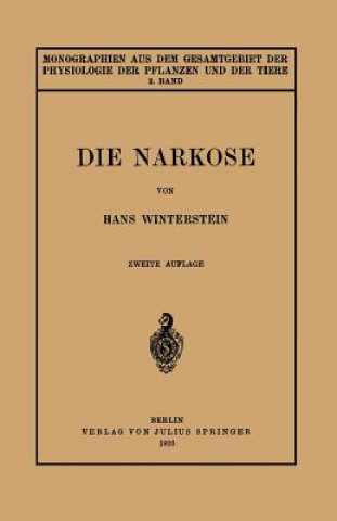 Carte Die Narkose Hans Winterstein