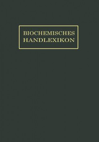 Könyv Biochemisches Handlexikon O. Dalmer